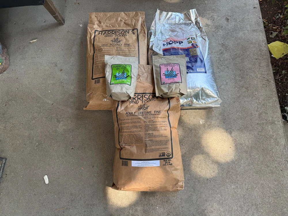 Bulk Harrison’s Bird Foods and HOPP Bird Food Supplies