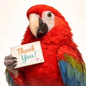 Tiki the Fundraising ParrotBot Says Thank You