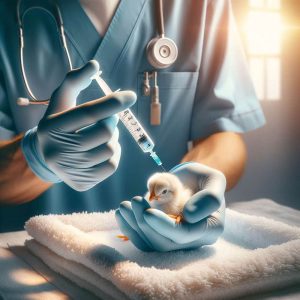 Avian Veterinarian Administers Care to Rescued Chick