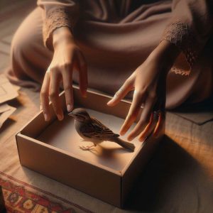 Rescued Songbird in Emergency Intake Box