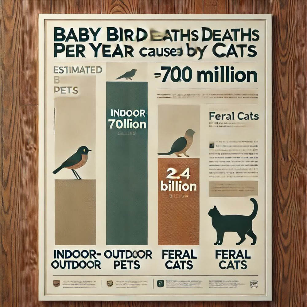 Distorted Infographic: Baby Bird Deaths Per Year from Cats Distorted Infographic: Baby Bird Deaths Per Year from Cats