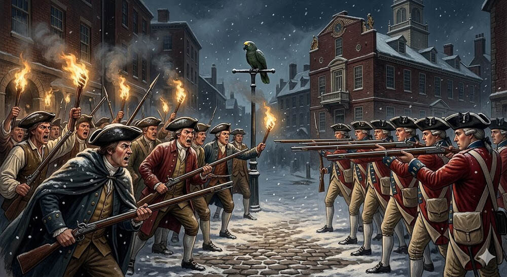 Boston Massacre March 5 1770 Historical Illustration