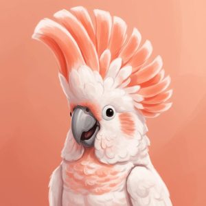Kiki Moluccan Cockatoo ParrotBot Avatar Illustration