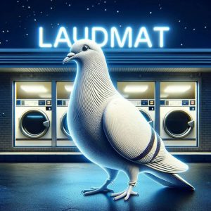 Laundry Night Mascot Pigeon Illustration Laundry Night Mascot Pigeon Illustration