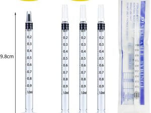 Individually Wrapped 1 ml Sterile Oral Syringes With Protective Caps