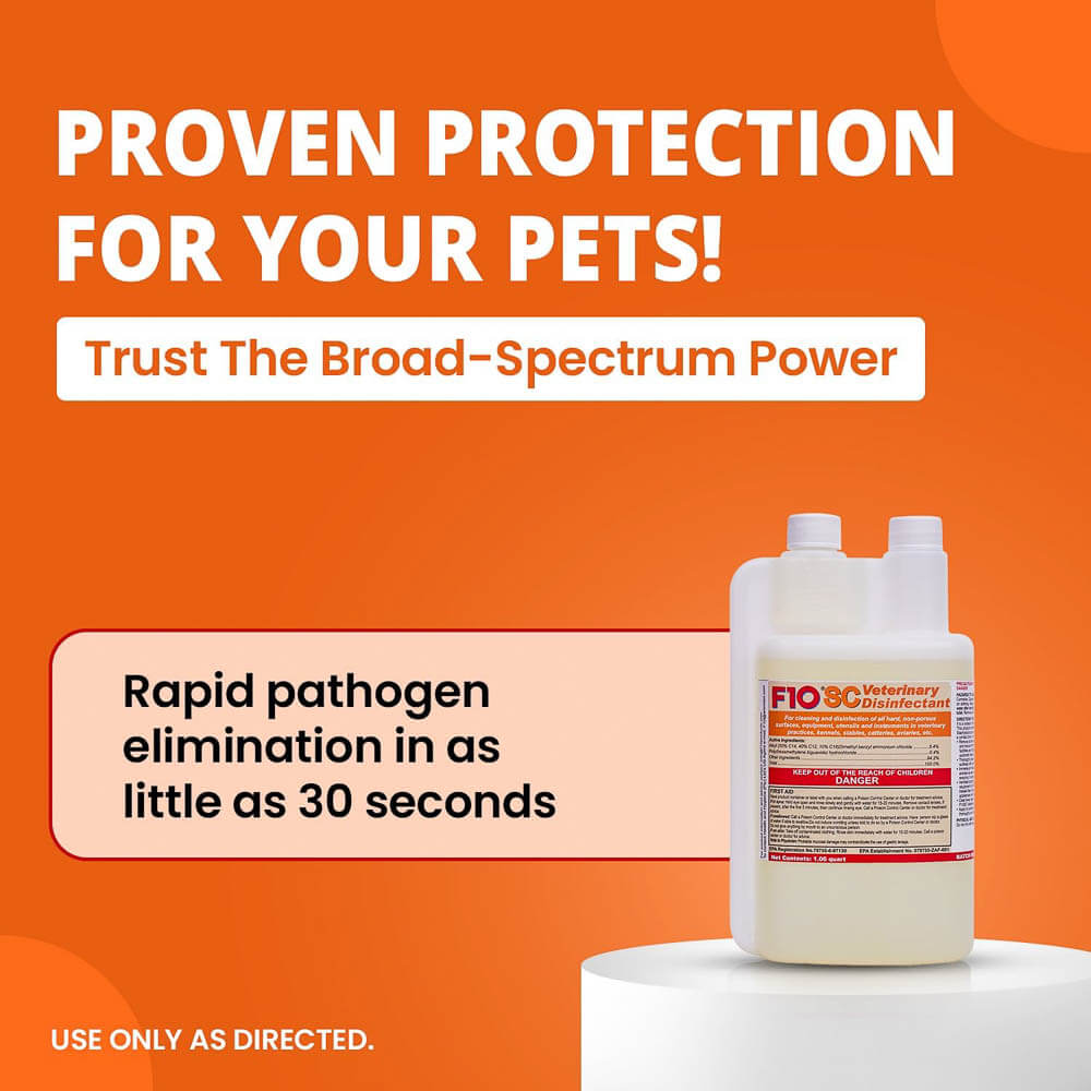 F10 SC Veterinary Disinfectant Rapid Pathogen Elimination Graphic