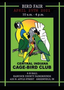 Central Indiana Cage-Bird Club Bird Fair Poster April 25 2021