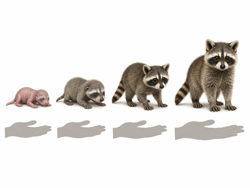 Baby Raccoon Growth Stages From Newborn to Juvenile