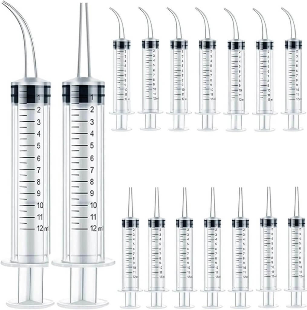 12ml Curved Tip Feeding Syringes for Parrot Care