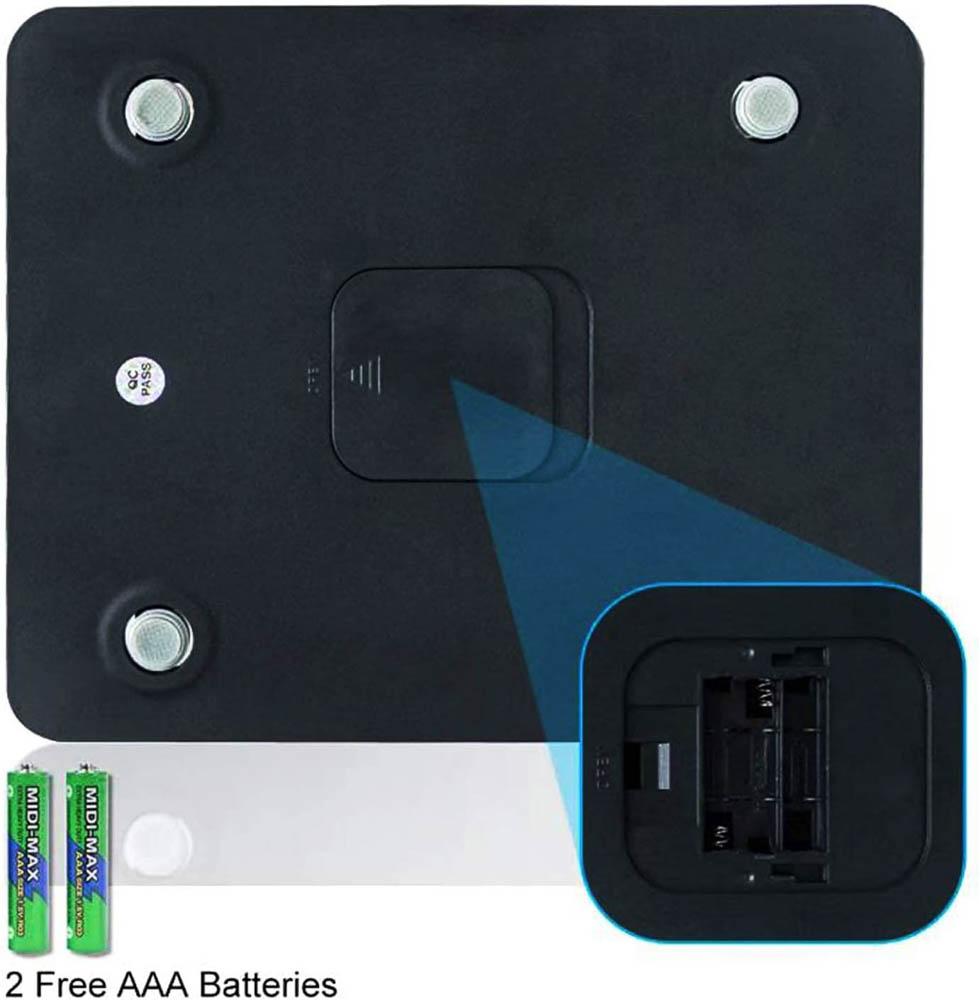 Digital Bird Perch Scale Battery Compartment and Base View