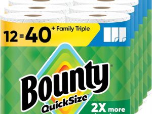 Bounty Quick-Size Paper Towels Family Triple Pack