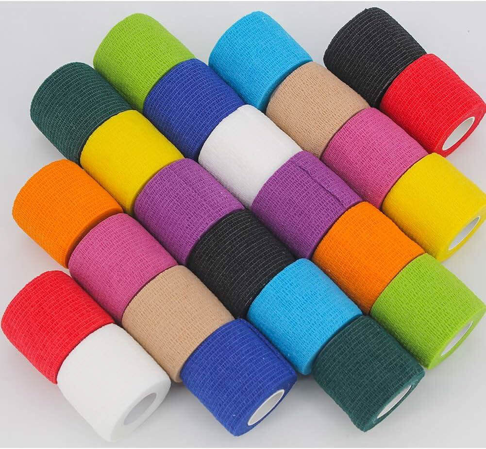 Colorful Self-Adhesive Cohesive Bandage Wrap Rolls Product Display