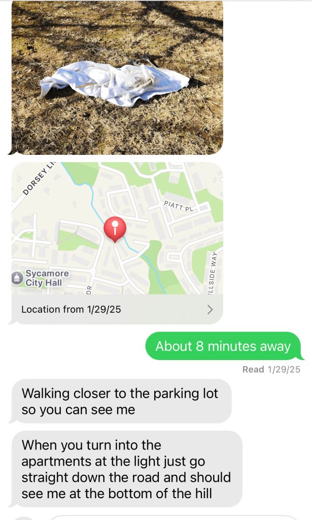 Great Blue Heron Rescue Location Text Exchange