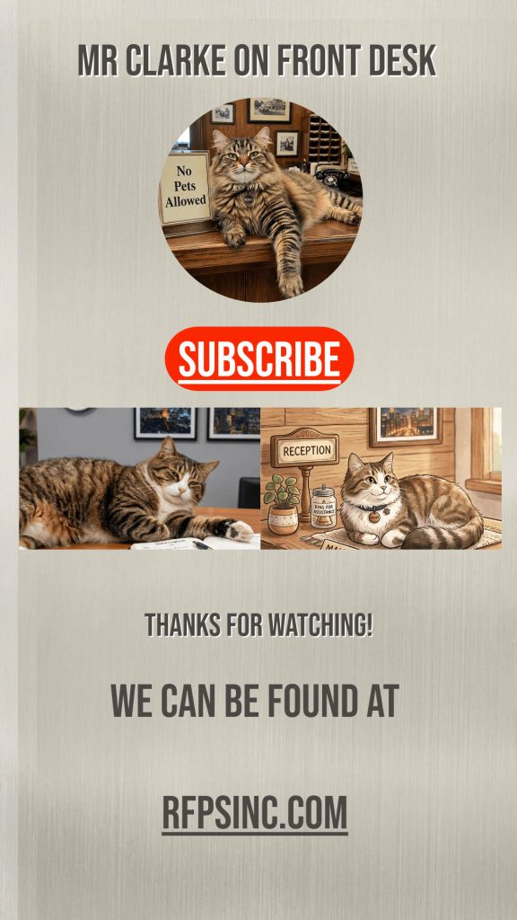 Mr Clarke On Front Desk, Cat Video Cover Mr Clarke On Front Desk, Cat Video Cover