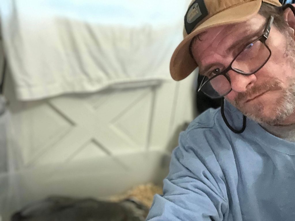 Wildlife Rescuer Resting After Intake Call