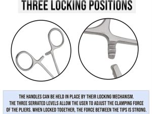 Straight Hemostats Three Locking Positions Infographic