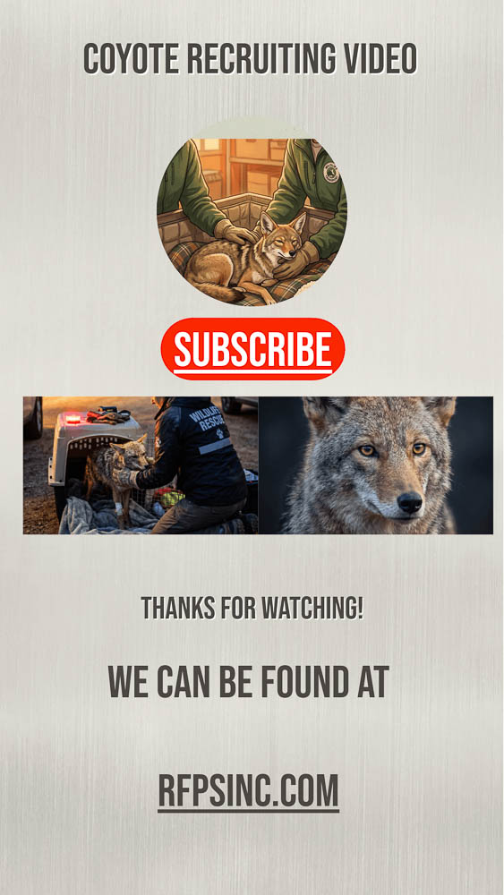 Coyote Recruiting Video Cover for RFPS Wildlife Rescue Coyote Recruiting Video Cover for RFPS Wildlife Rescue