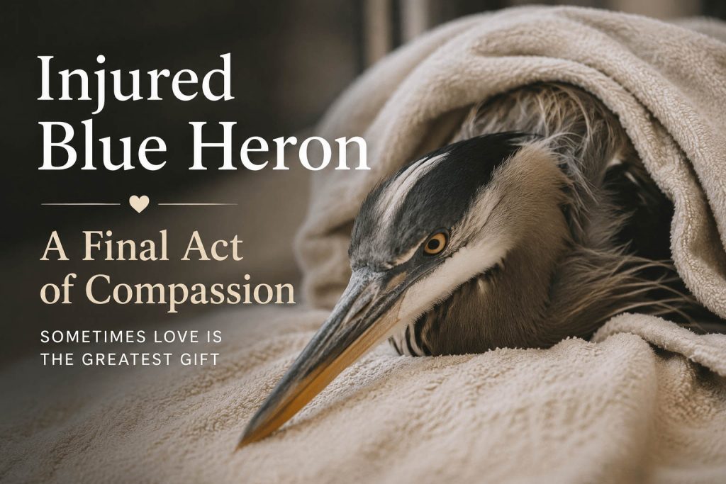 Injured Great Blue Heron, A Final Act of Compassion Featured Image