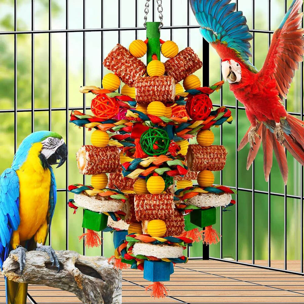 Corn Cob Enrichment Toy for Macaws and Large Parrots