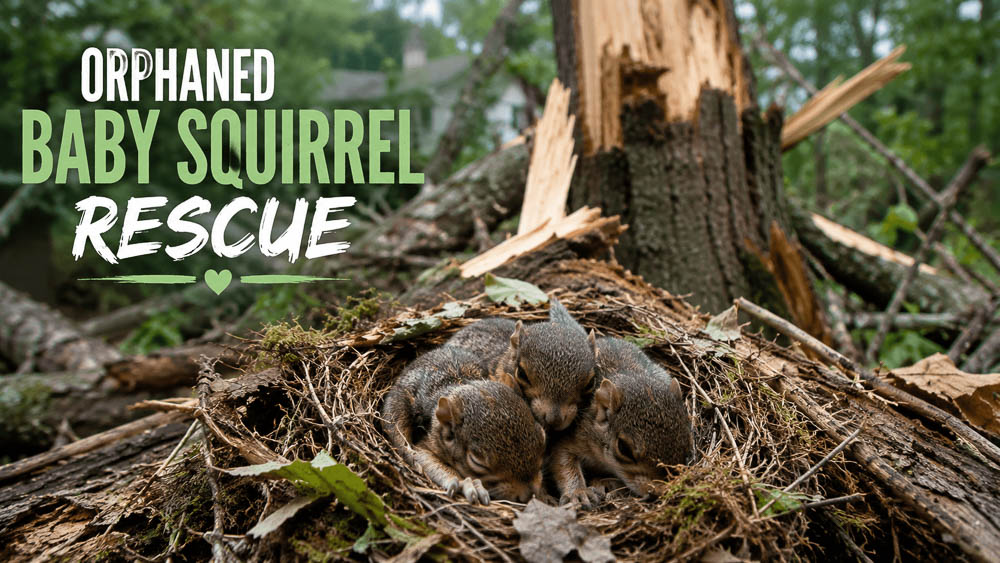 Orphaned Baby Squirrel Rescue