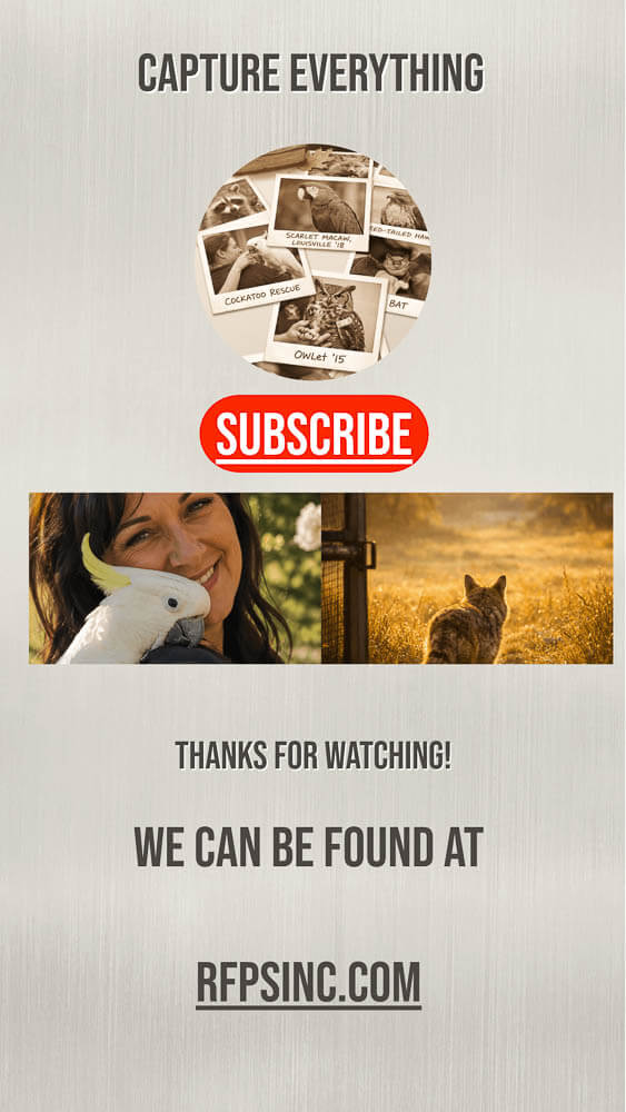 Capture Everything | RFPS Video End Screen with Wildlife & Parrot Rescue Capture Everything | RFPS Video End Screen with Wildlife & Parrot Rescue