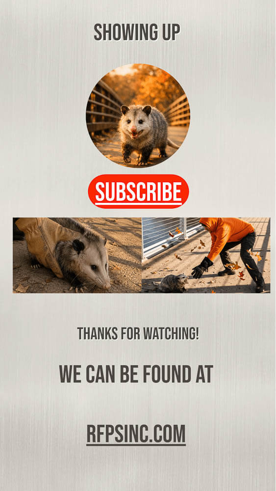 Showing Up | RFPS Video End Screen Featuring Opossum Rescue