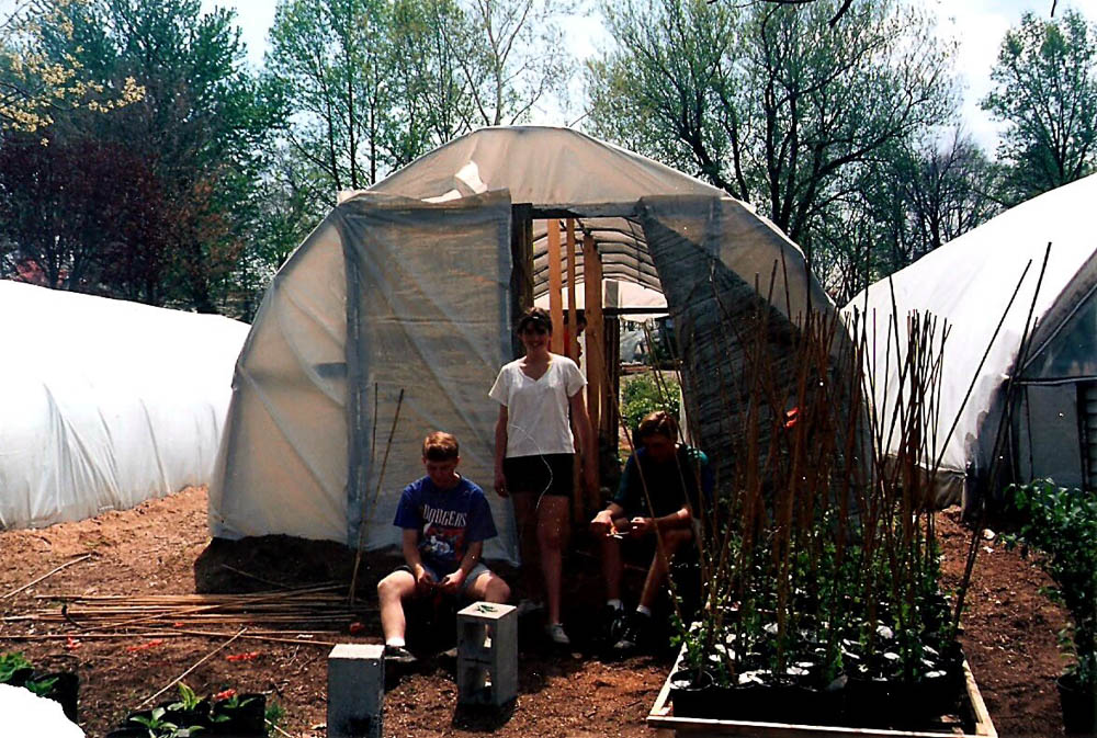 Workers Preparing Greenhouse Area Workers Preparing Greenhouse Area