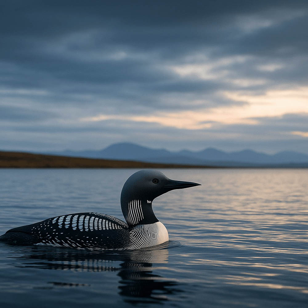 Common Loon on Tranquil Lake